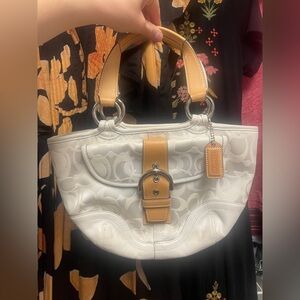 Coach Bag Y2K White and Tan